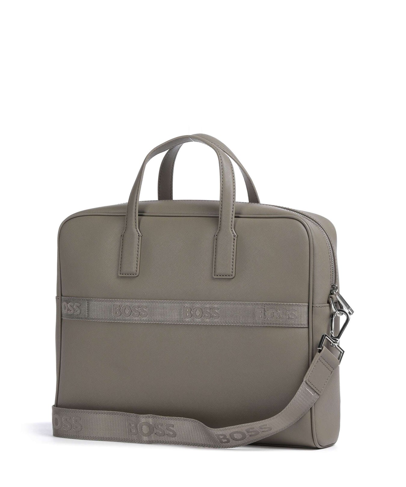 BOSS Zair Briefcase open green