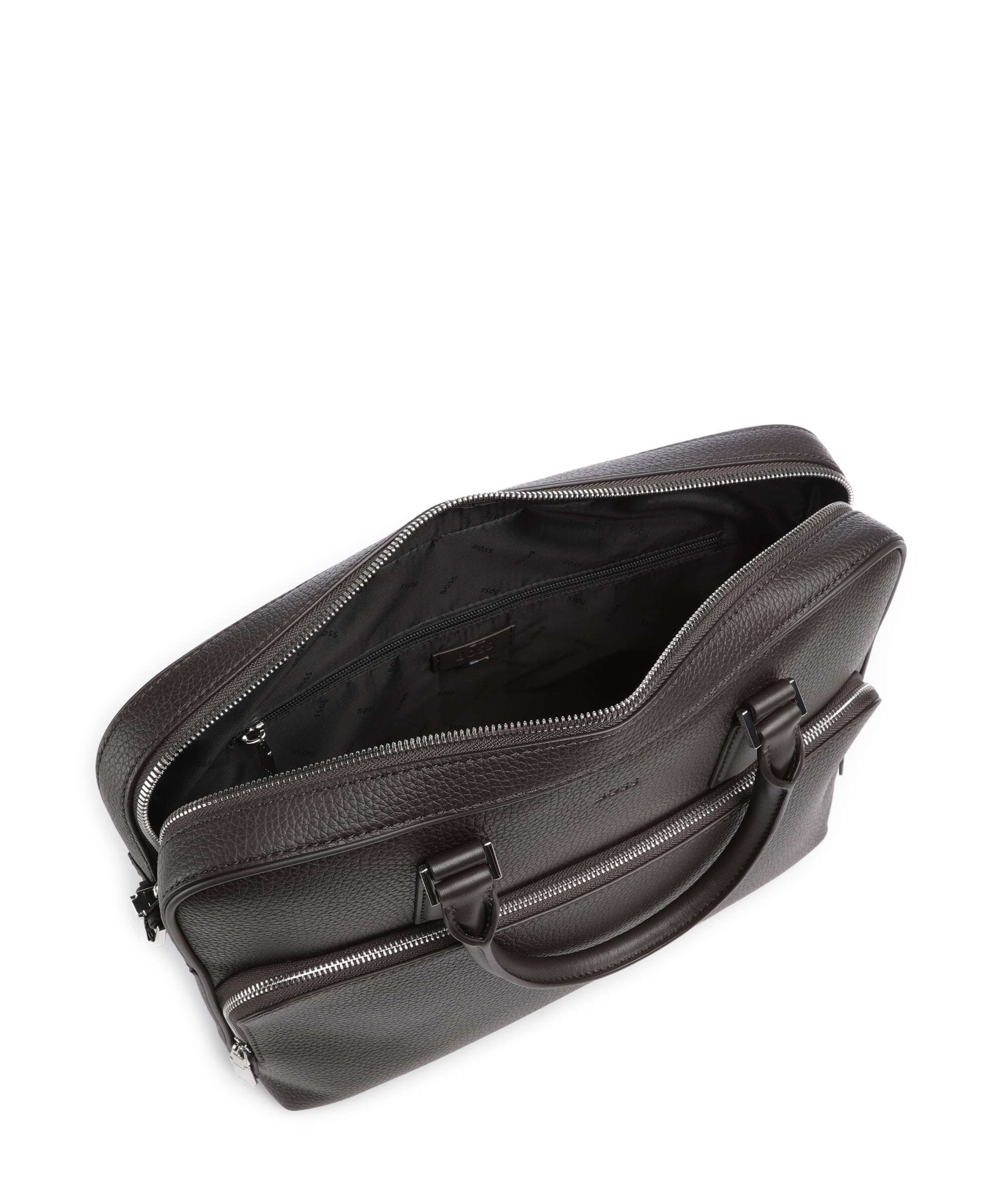 BOSS Crosstown Briefcase dark brown