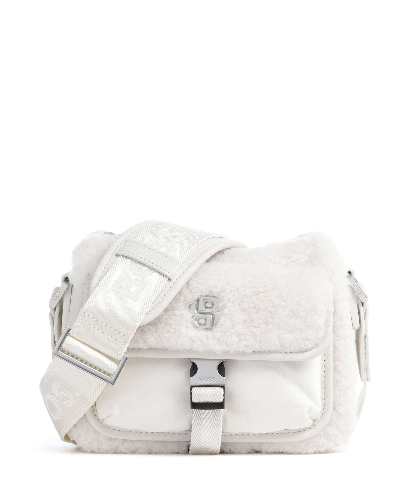 BOSS B Icon Crossbody bag open white