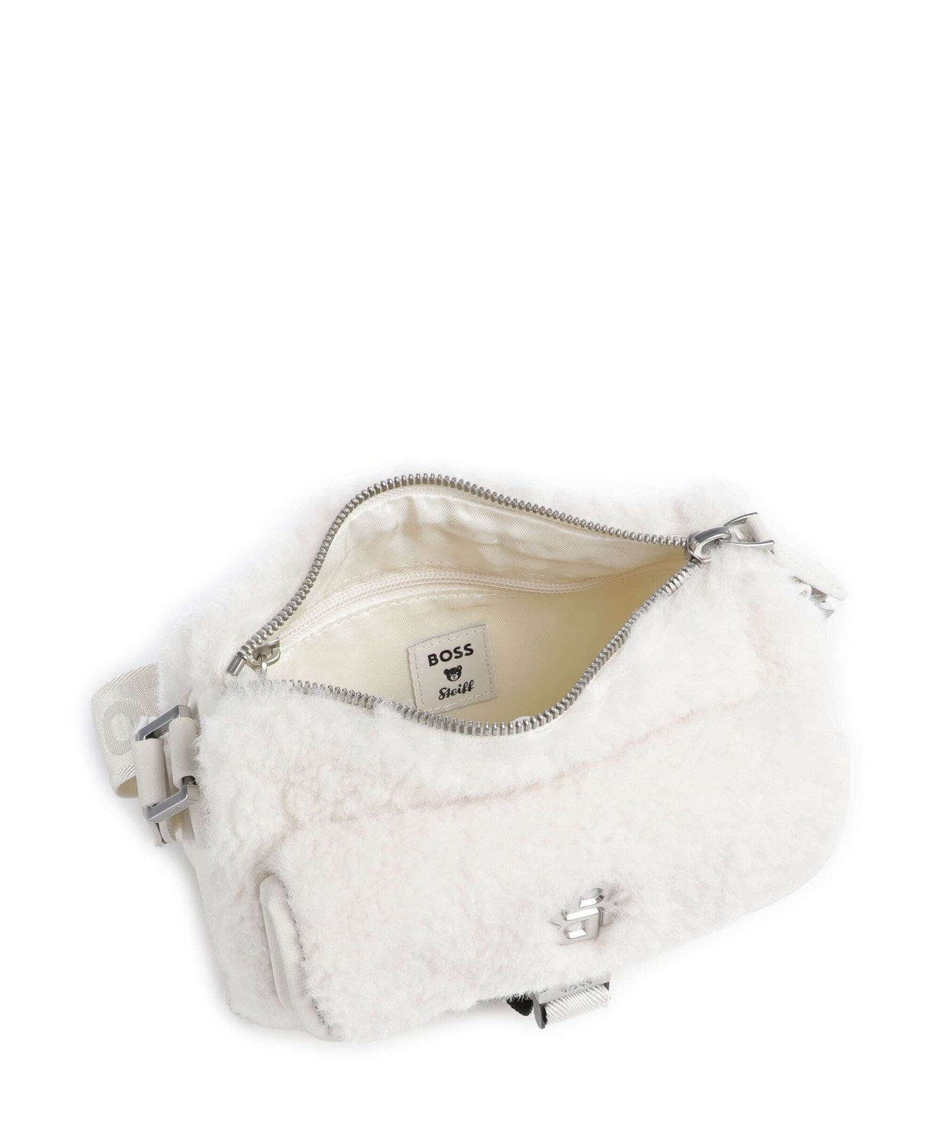 BOSS B Icon Crossbody bag open white
