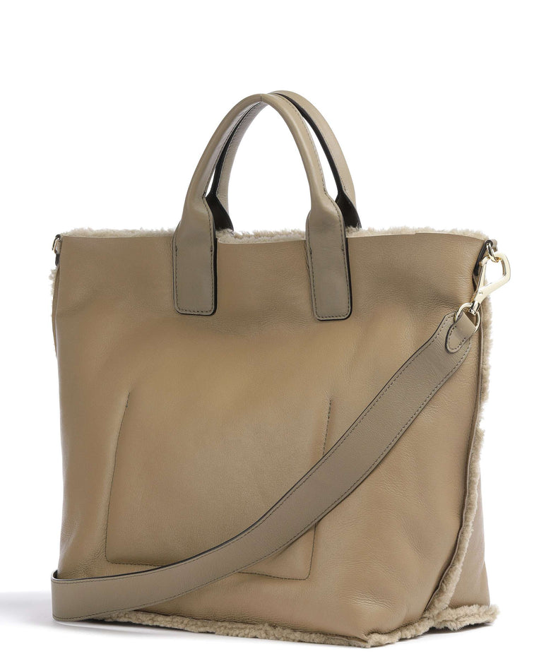 Abro Shearling Raquel Handbag siena