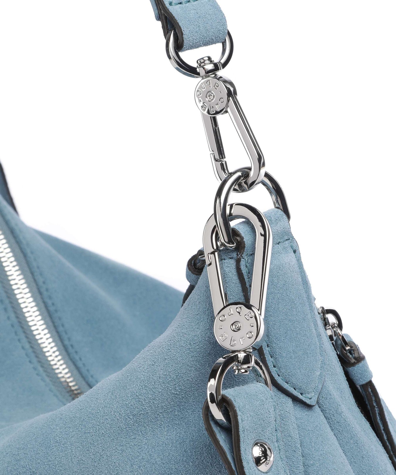 Abro Suede Juna Hobo bag blue