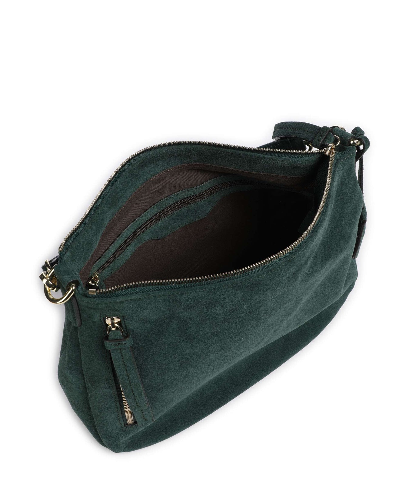 Abro Suede Juna Hobo bag pixi green
