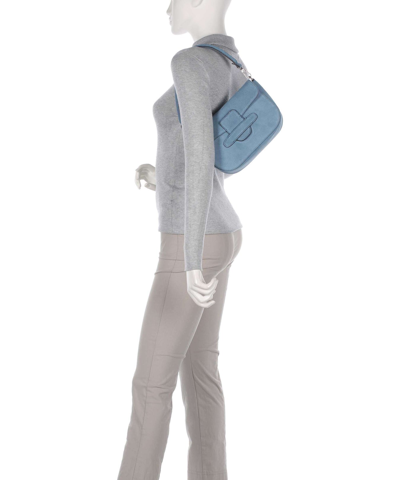 Abro Suede Camilla Shoulder bag blue