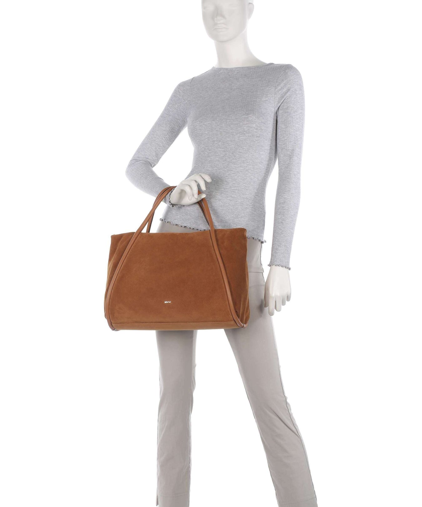 Abro Suede Willow Handbag cuoio