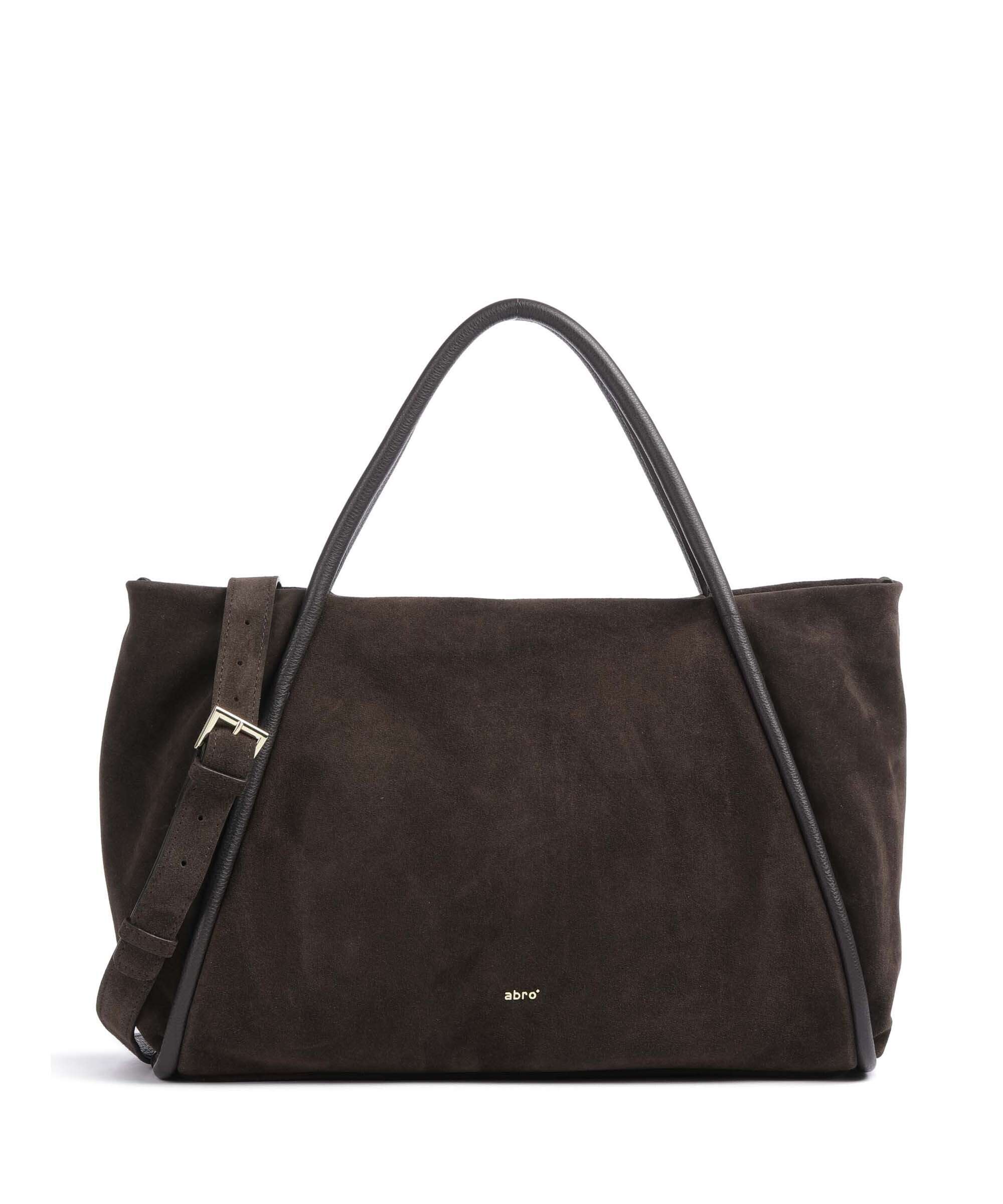Abro Suede Willow Handbag brown
