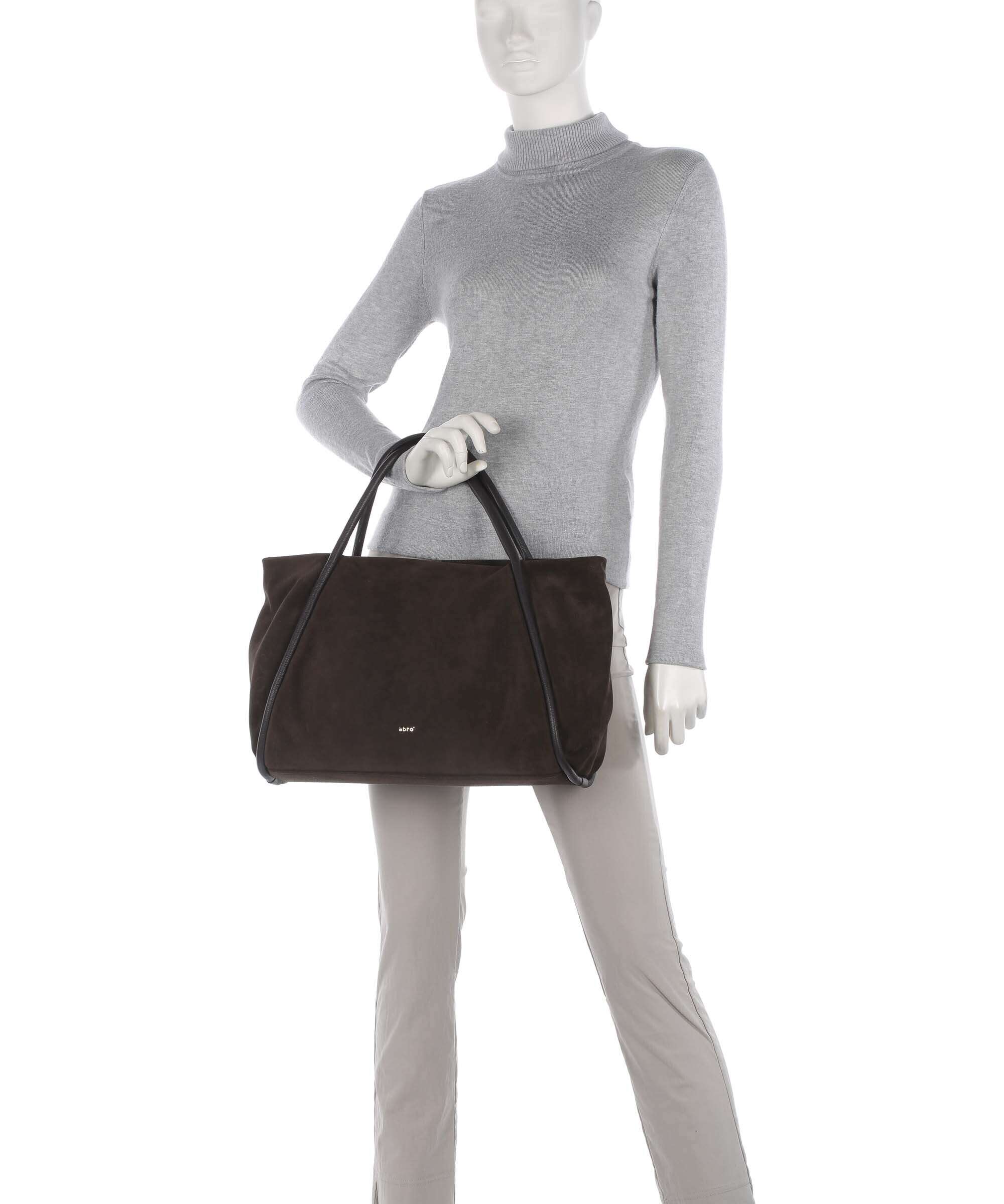 Abro Suede Willow Handbag brown