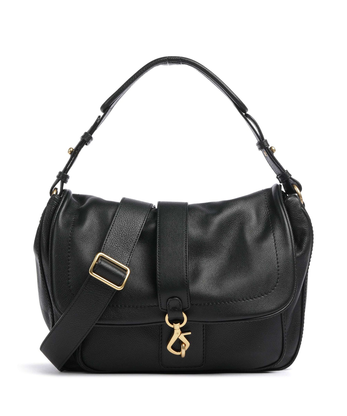 Abro Dalia Star Saddle Hobo bag black/gold