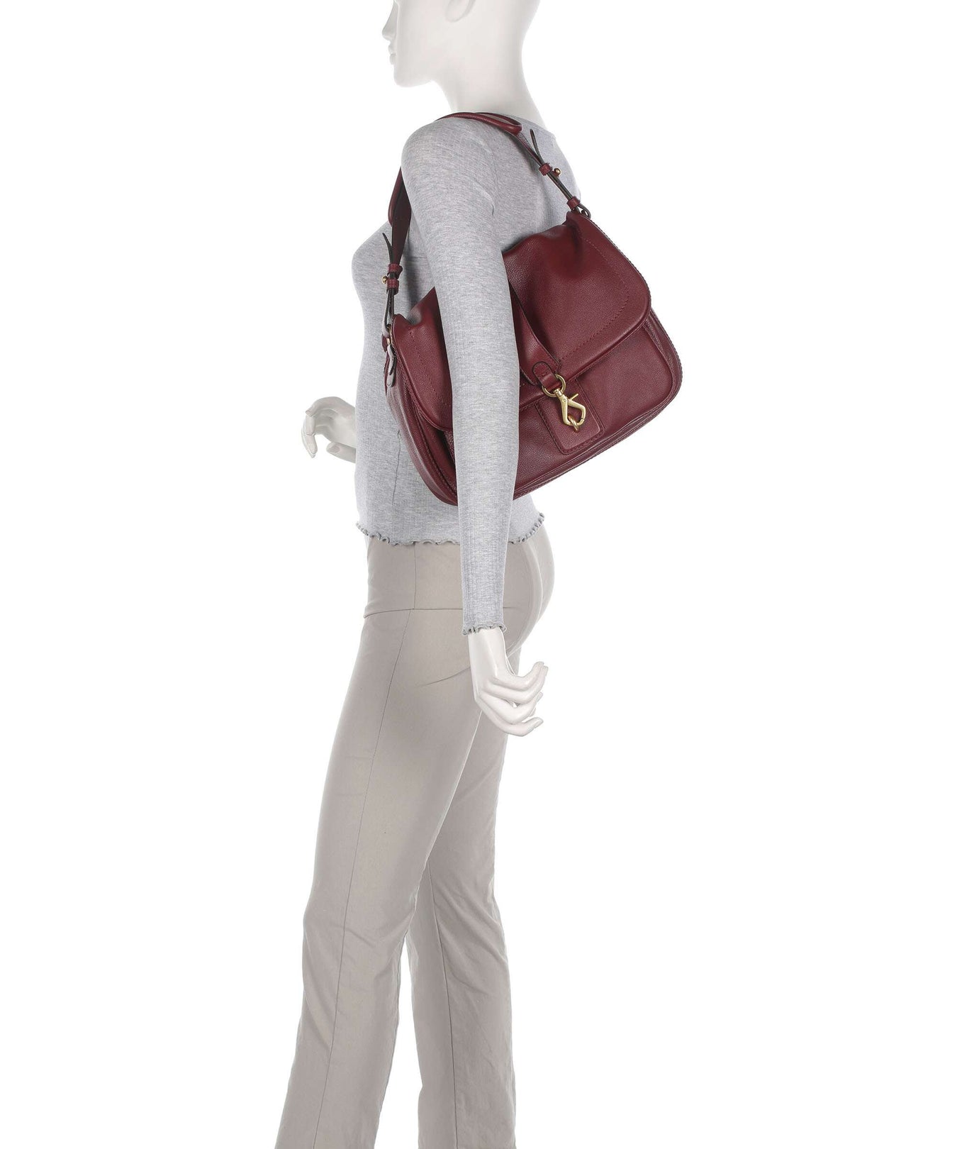 Abro Dalia Star Saddle Hobo bag bordeaux