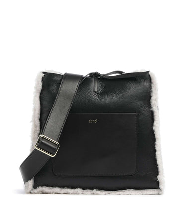 Abro Shearling Raquel Taška cez rameno black/white