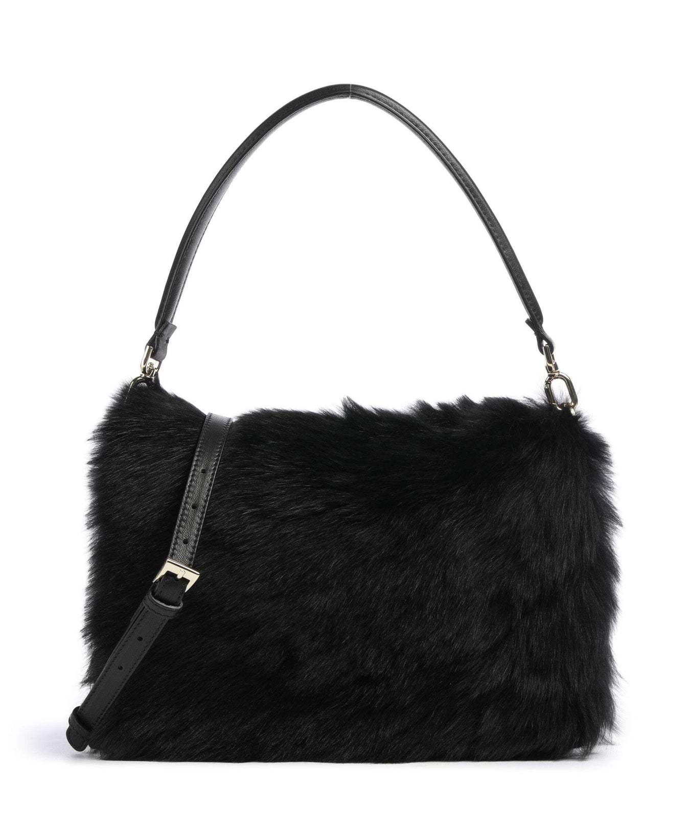 Abro Shearling Astor Shoulder bag black/gold