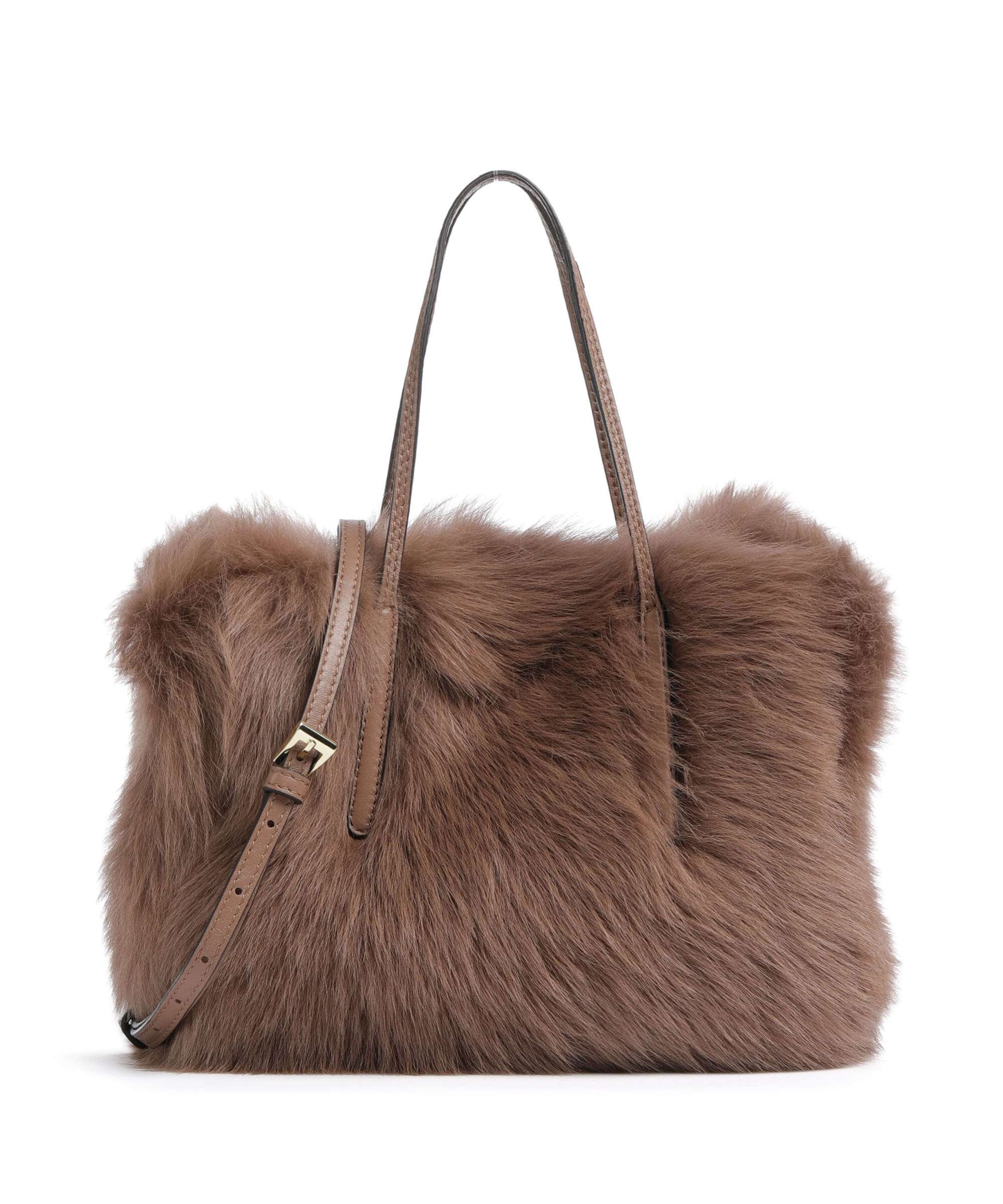 Abro Shearling Noelle Handbag camel