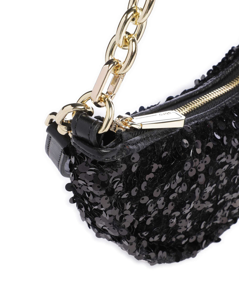 Abro Sequins Moon Shoulder bag black/gold