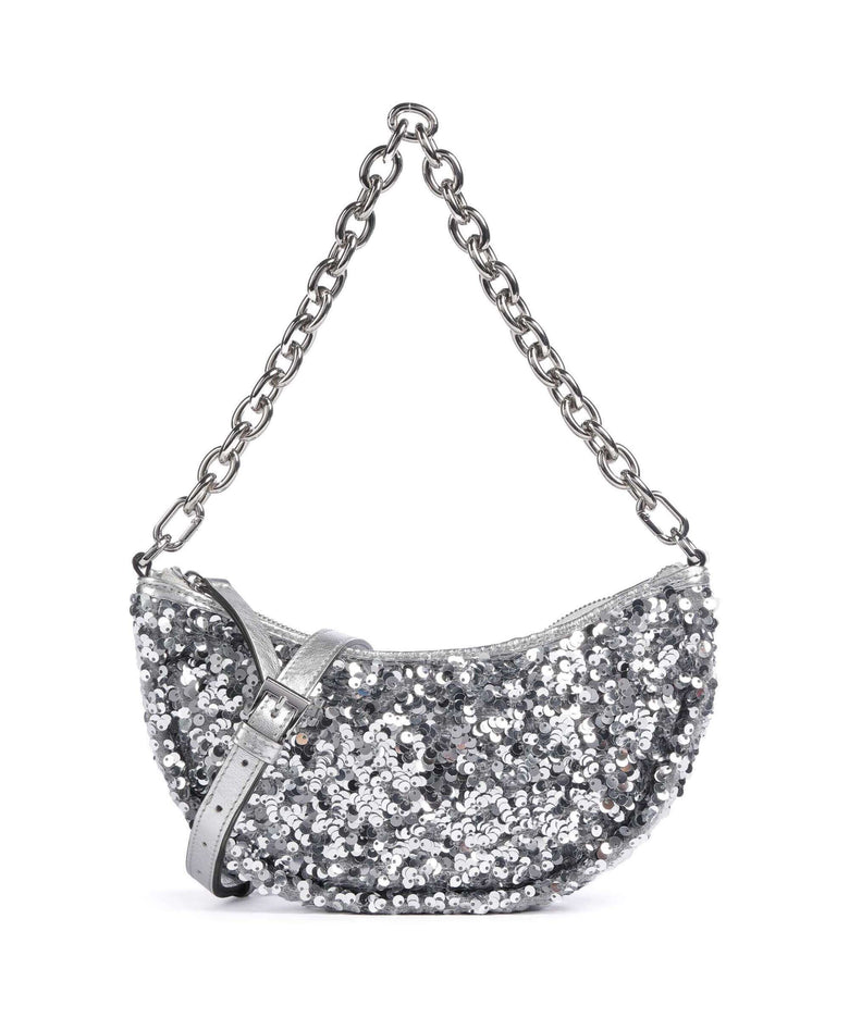 Abro Sequins Moon Shoulder bag silver