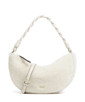 Abro Shearling Moon Taška cez rameno milk