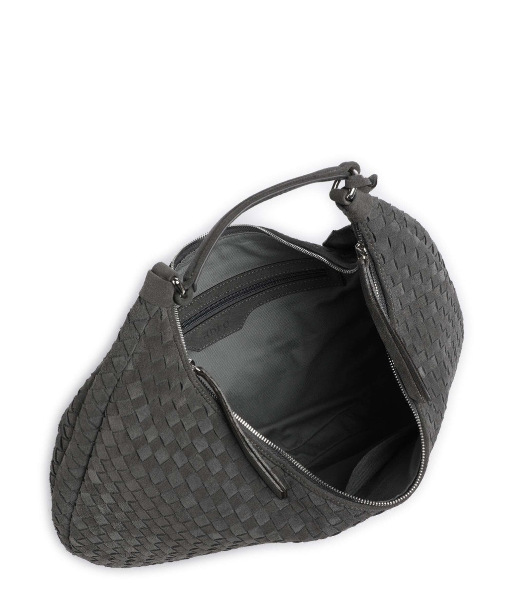 Abro Suede Nana Hobo bag grey
