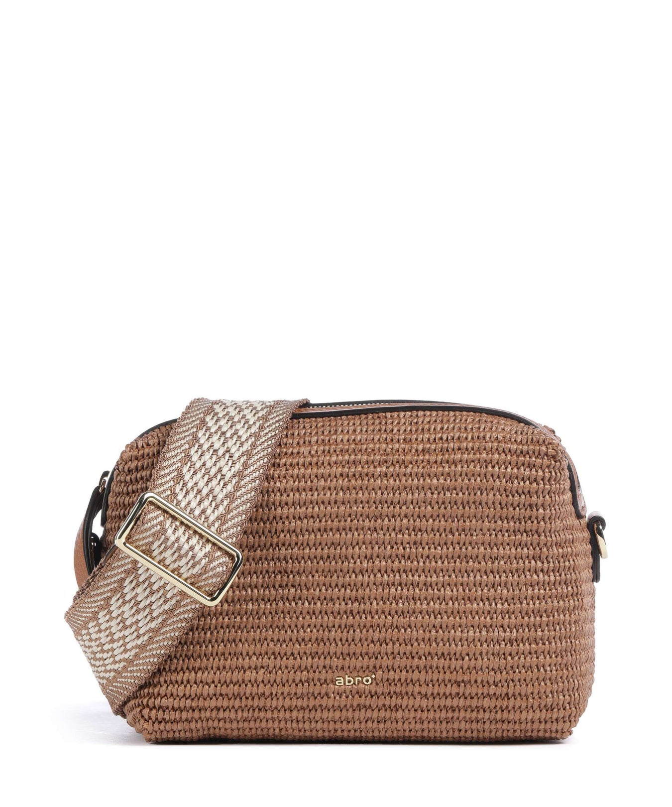 Abro Raffia Kaia Crossbody bag cuoio