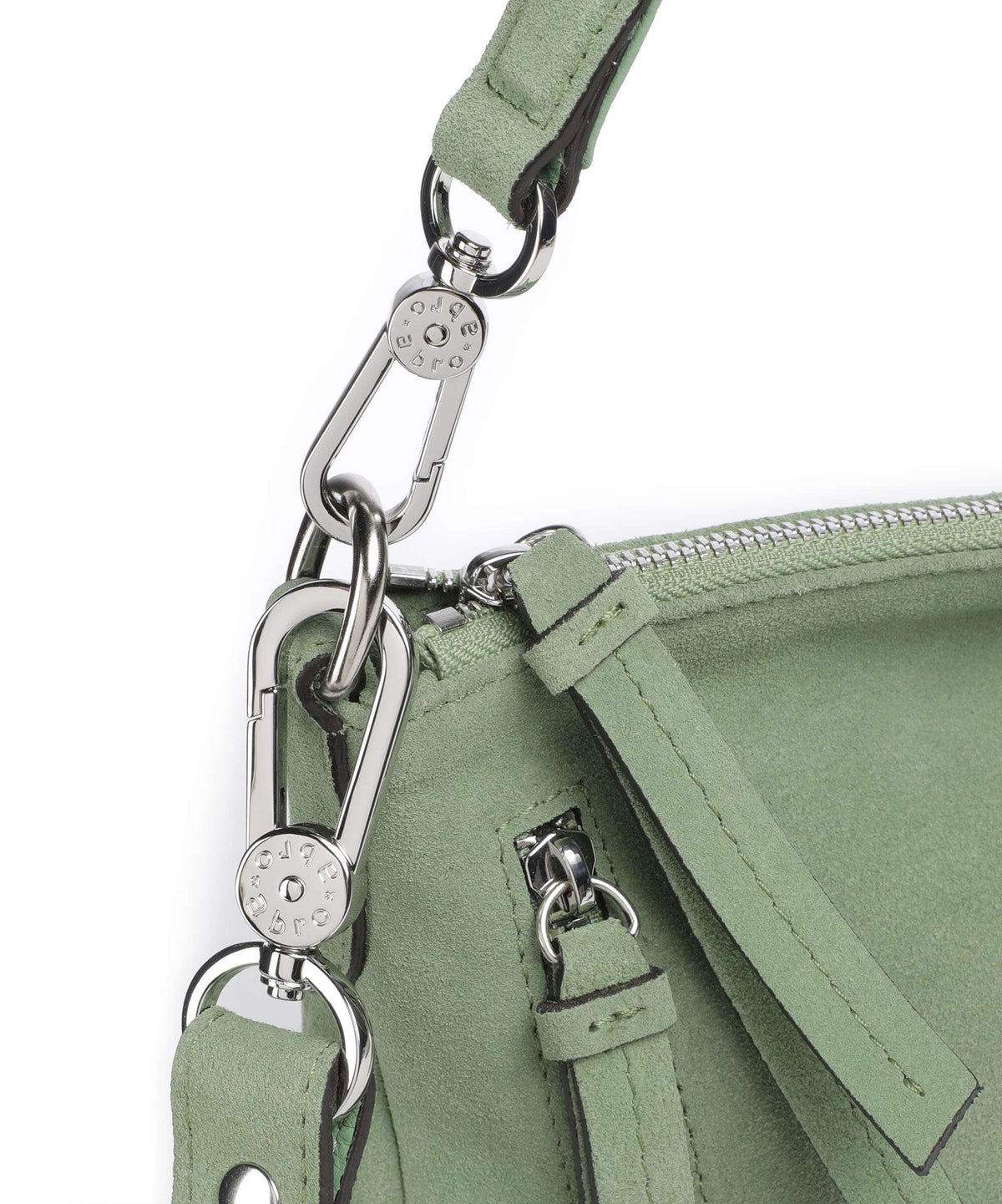 Abro Suede Juna Hobo bag green