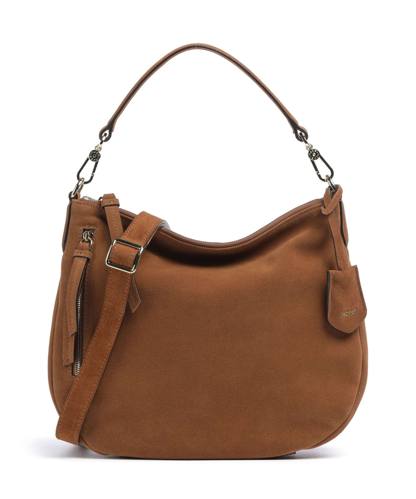 Abro Suede Juna Hobo bag cuoio