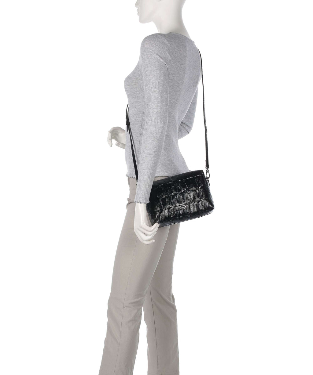 Abro Maxi Cocco Kaia Crossbody bag black/nickel