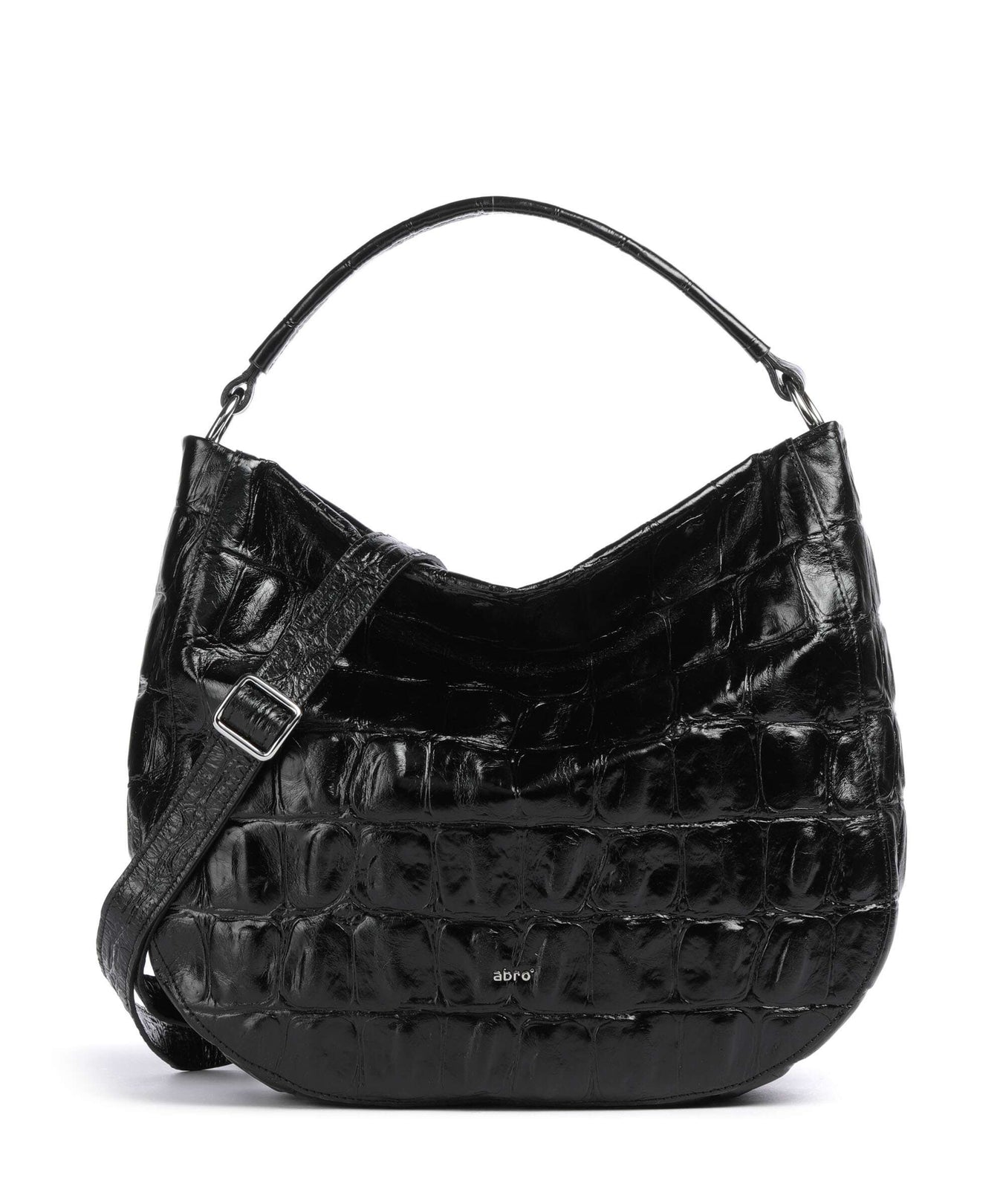 Abro Maxi Cocco Mia Hobo bag black/nickel