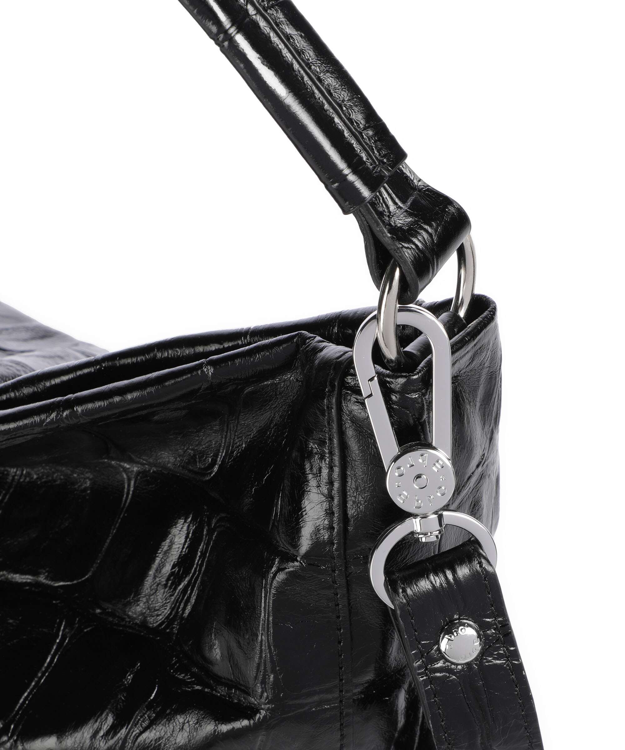 Abro Maxi Cocco Mia Hobo bag black/nickel