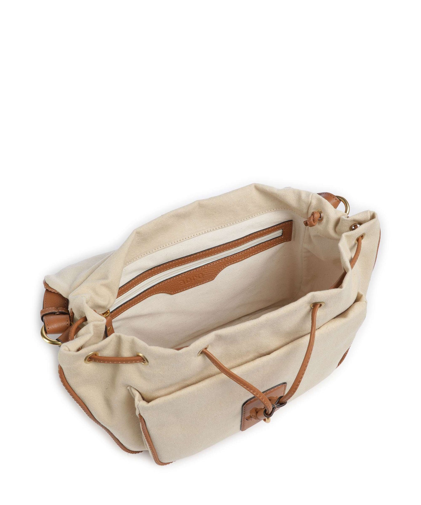 Abro Olana Star Saddle Hobo bag natural/cuoio