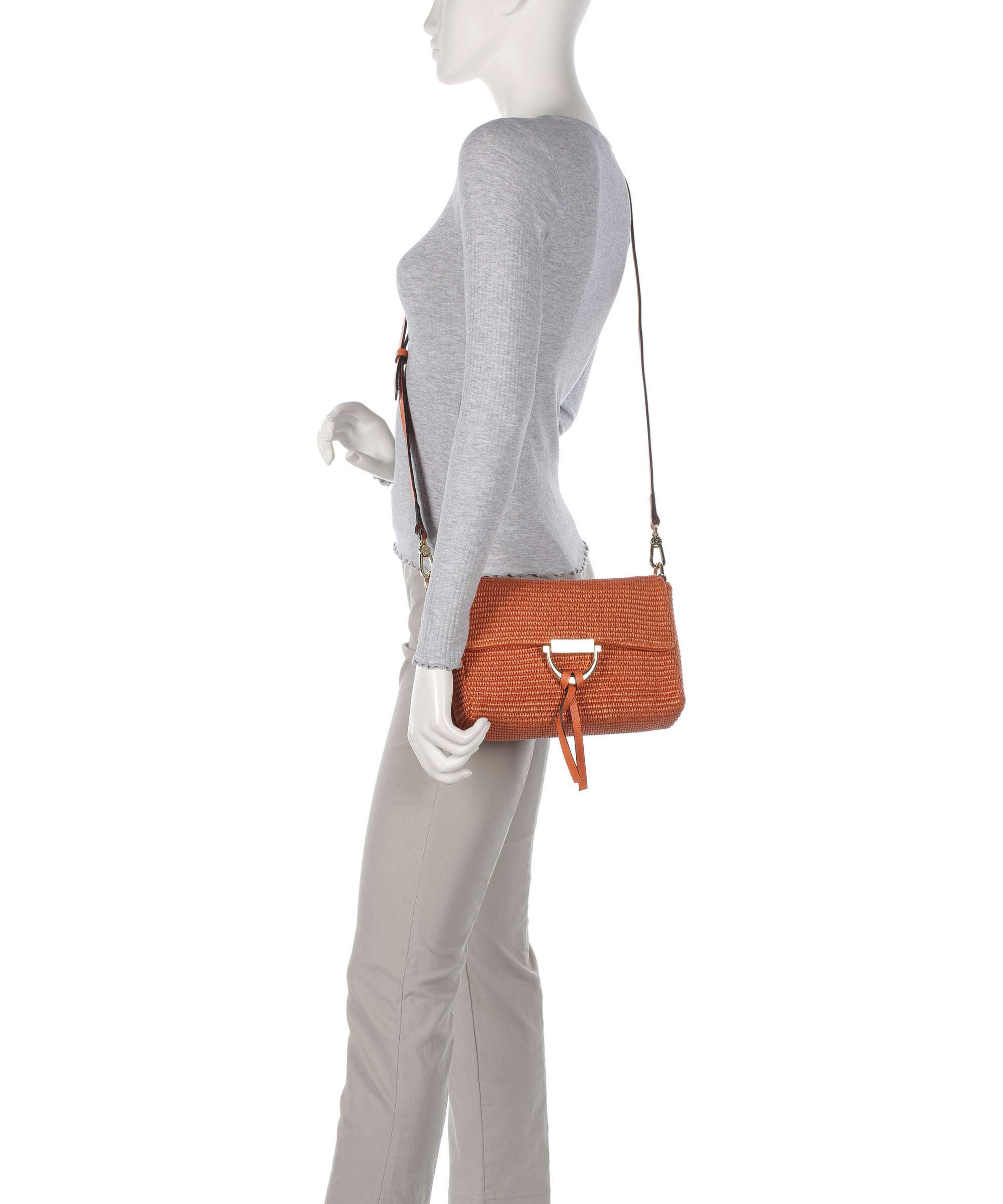Abro Raffia Temi Shoulder bag orange