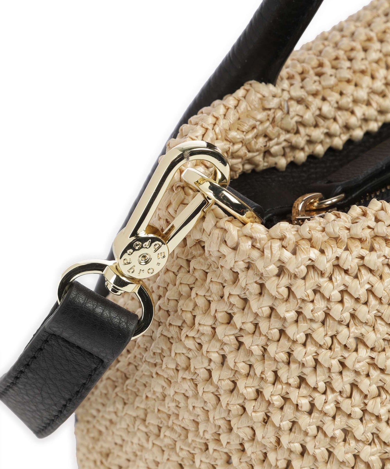 Abro Maglia Raffia Willow Handbag natural/black