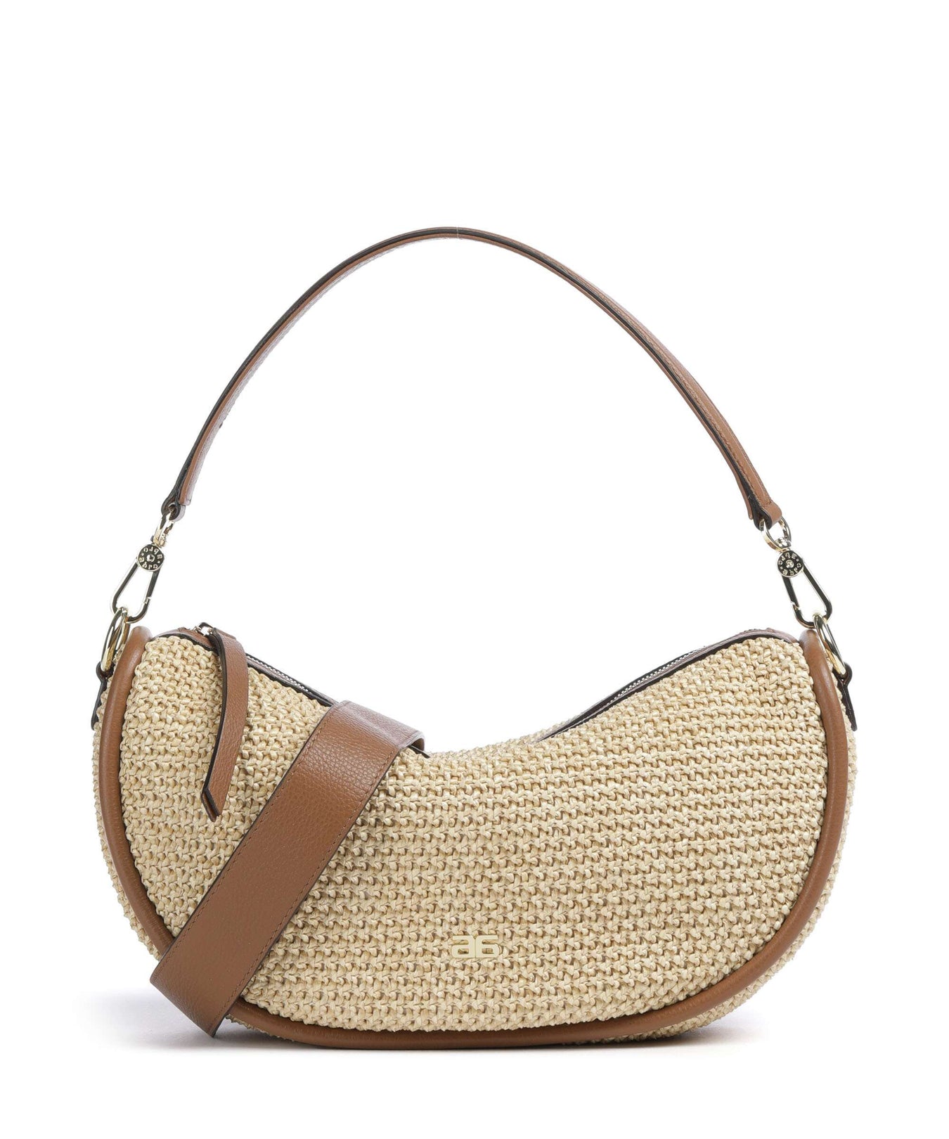 Abro Maglia Raffia Willow Hobo bag natural