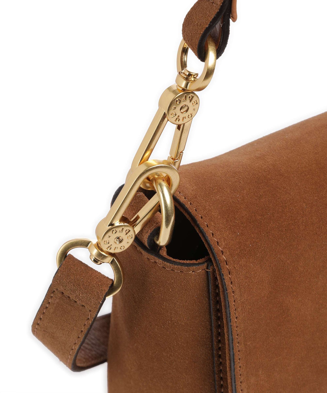 Abro Suede Temi Shoulder bag cuoio