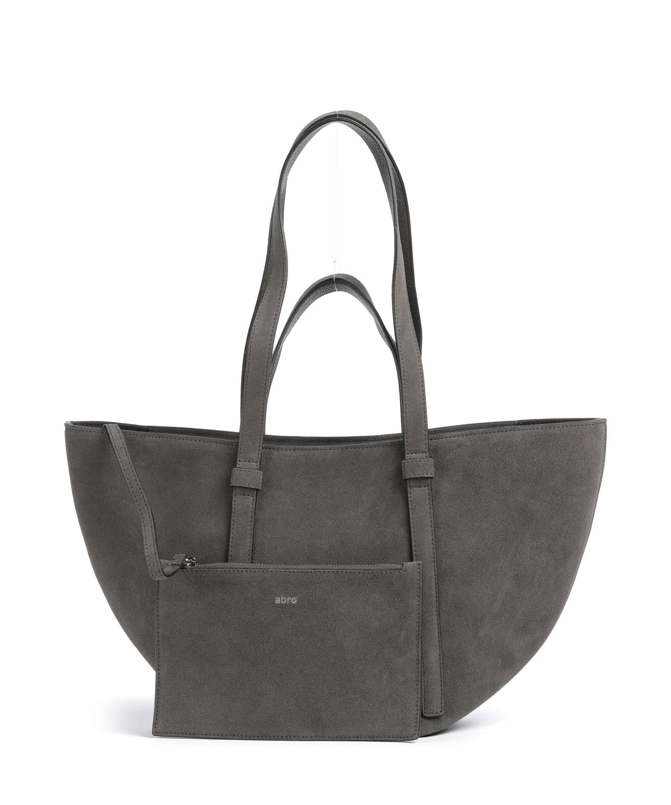 Abro Suede Cosmo Medium Tote bag grey