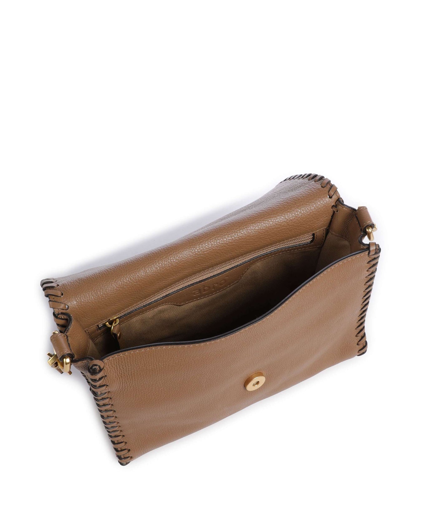 Abro Dalia Temi Stitch Shoulder bag caramel/cognac