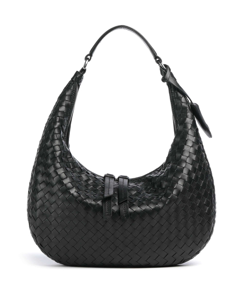 Abro Piuma Nana Small Hobo bag black/nickel