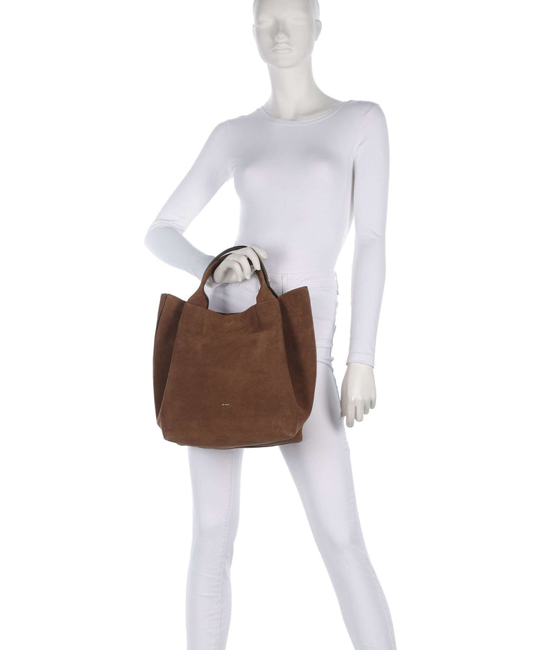 Abro Suede Essential Medium Handbag wood