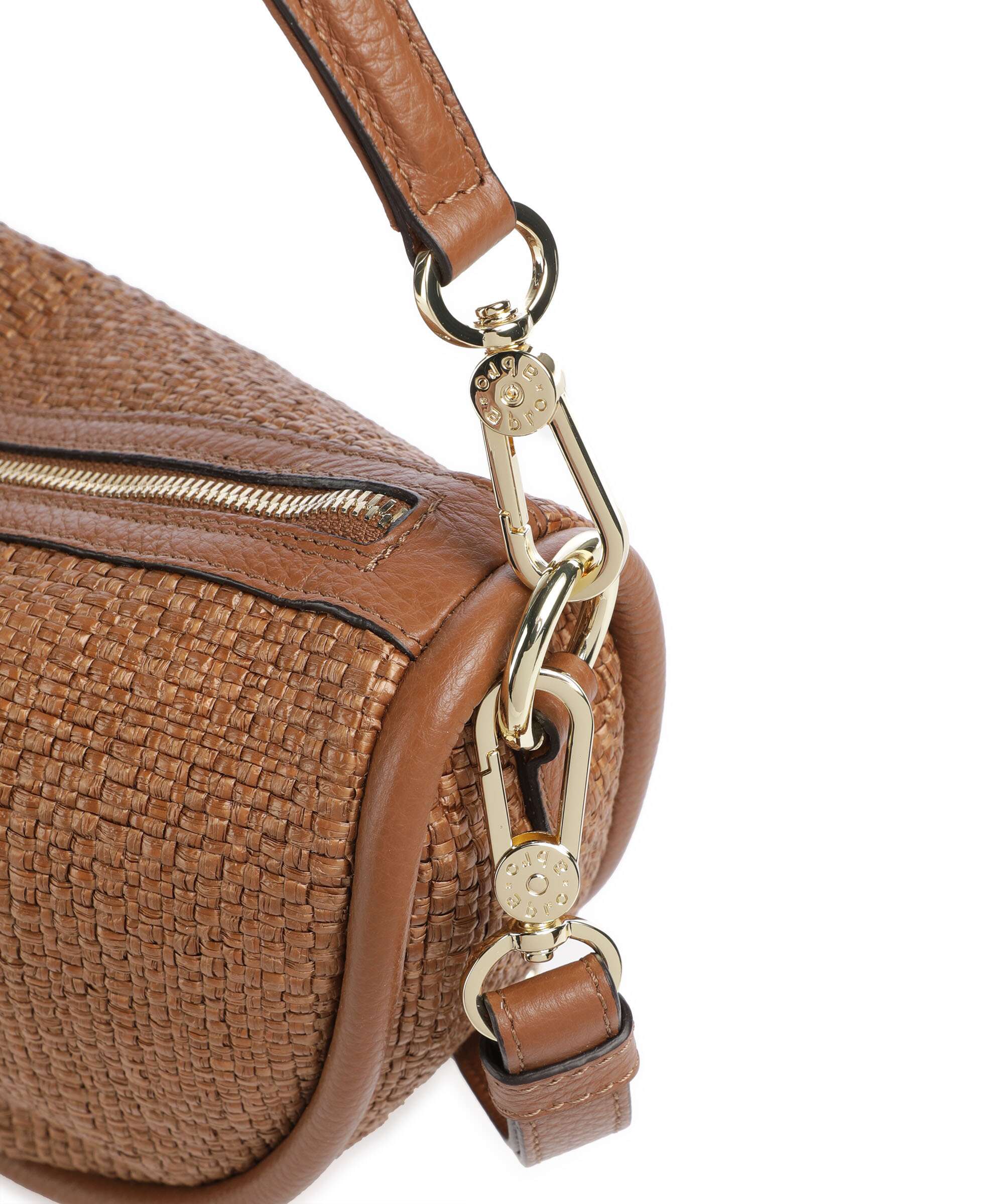Abro Raffia Intreccio Willow Hobo bag caramel/cognac