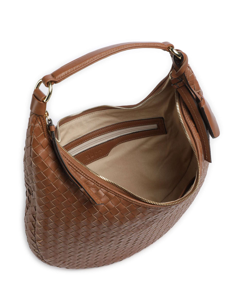Abro Piuma Nana Small Hobo bag caramel/cognac