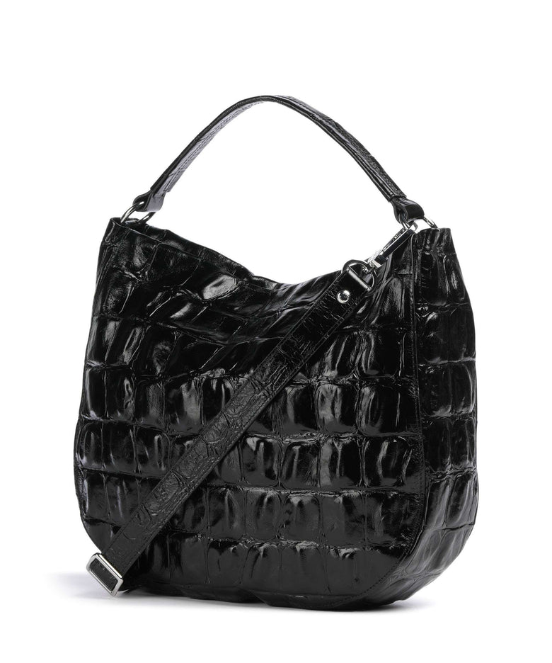 Abro Maxi Cocco Mia Hobo bag black/nickel