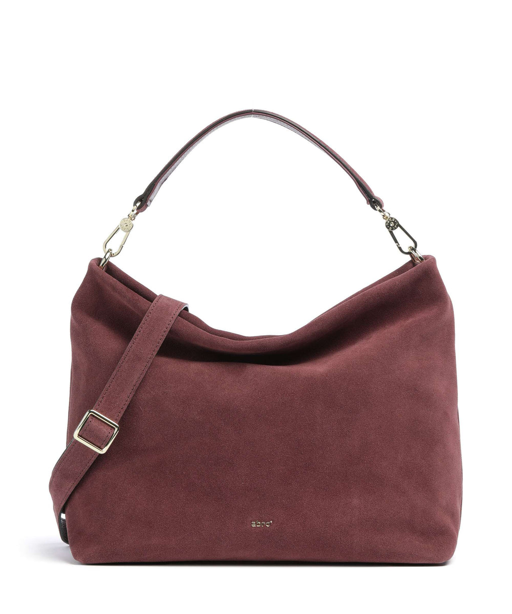 Abro Suede Kaia Hobo bag bordeaux