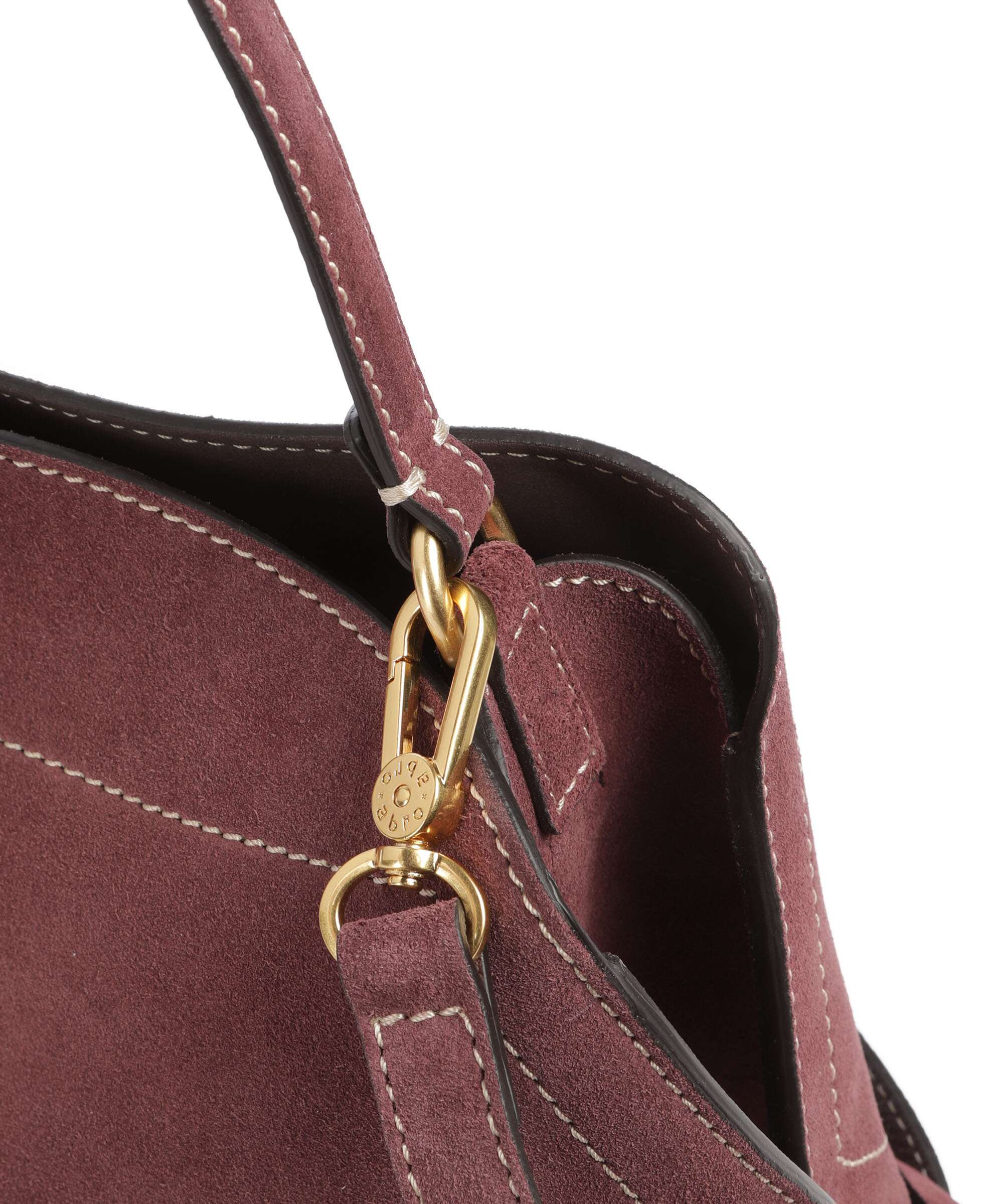 Abro Suede Necessity Small Shoulder bag burgundy