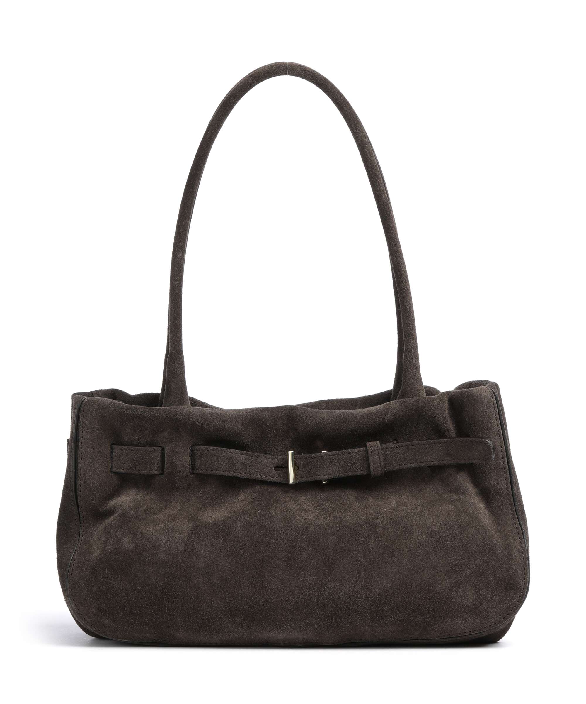 Abro Suede Jill Shoulder bag dark brown