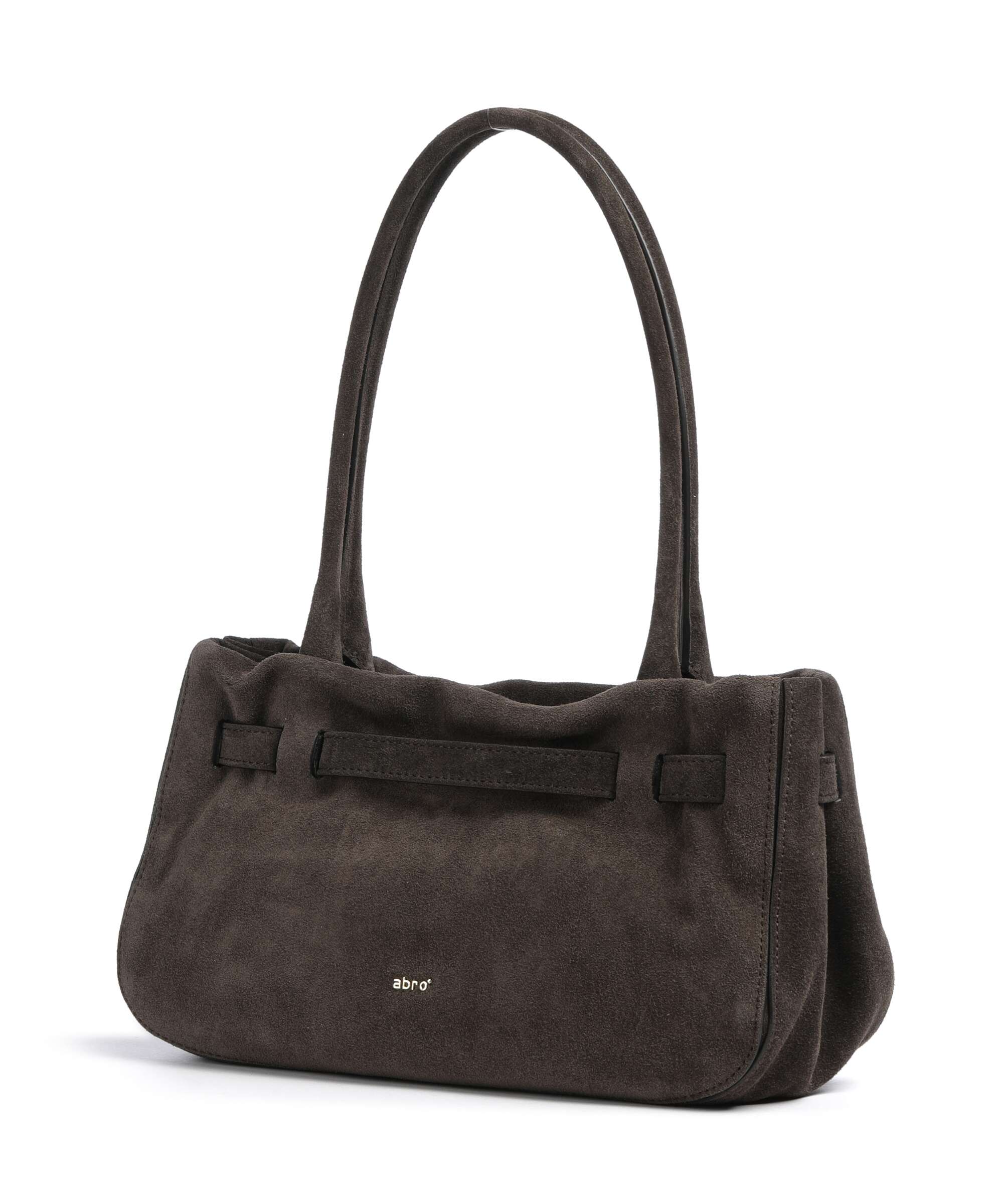 Abro Suede Jill Shoulder bag dark brown