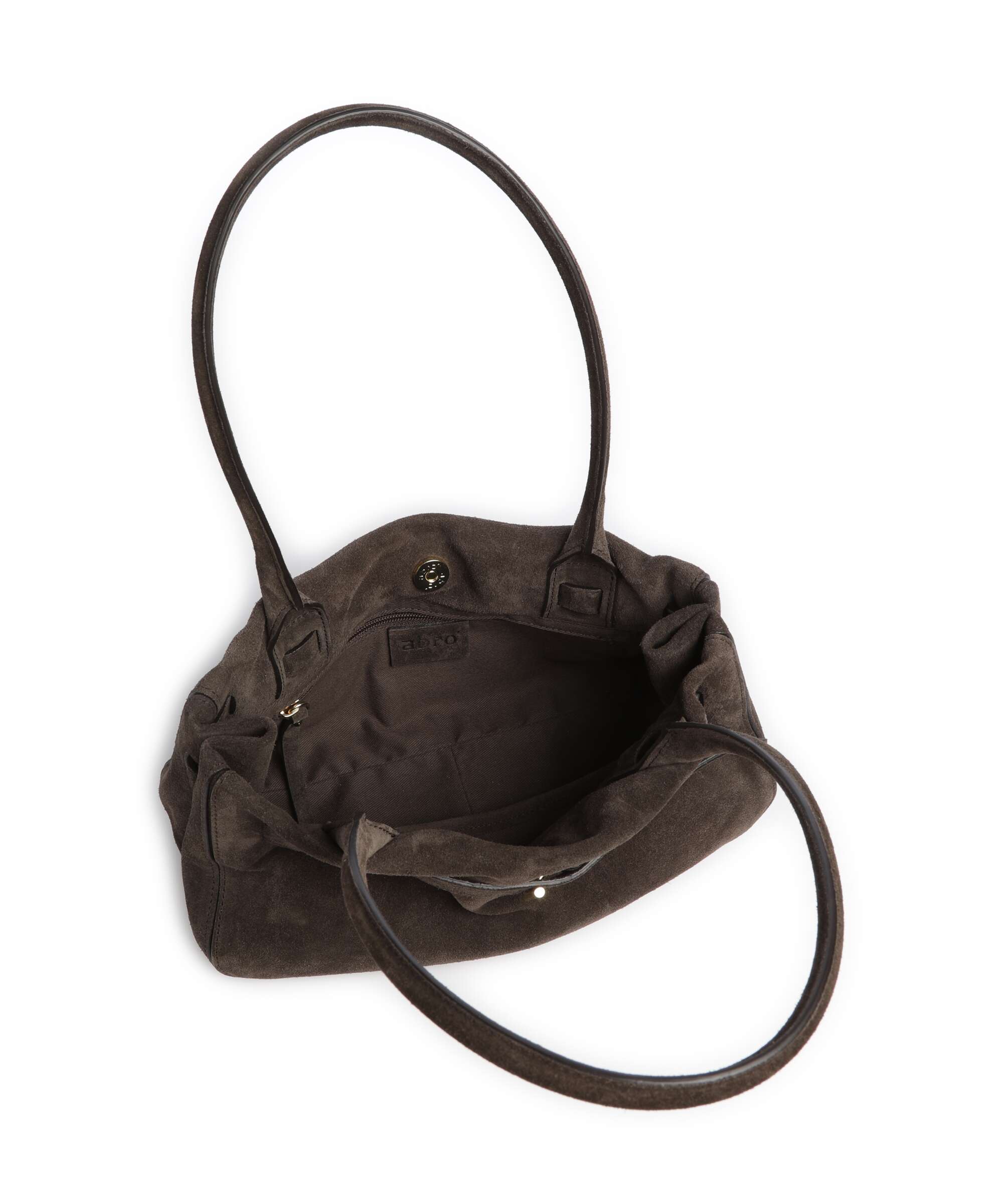 Abro Suede Jill Shoulder bag dark brown