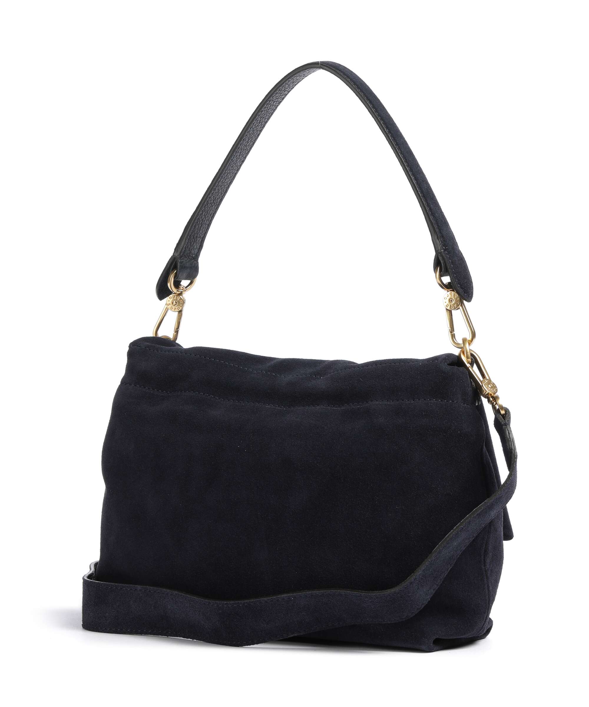 Abro Suede Temi Medium Shoulder bag navy