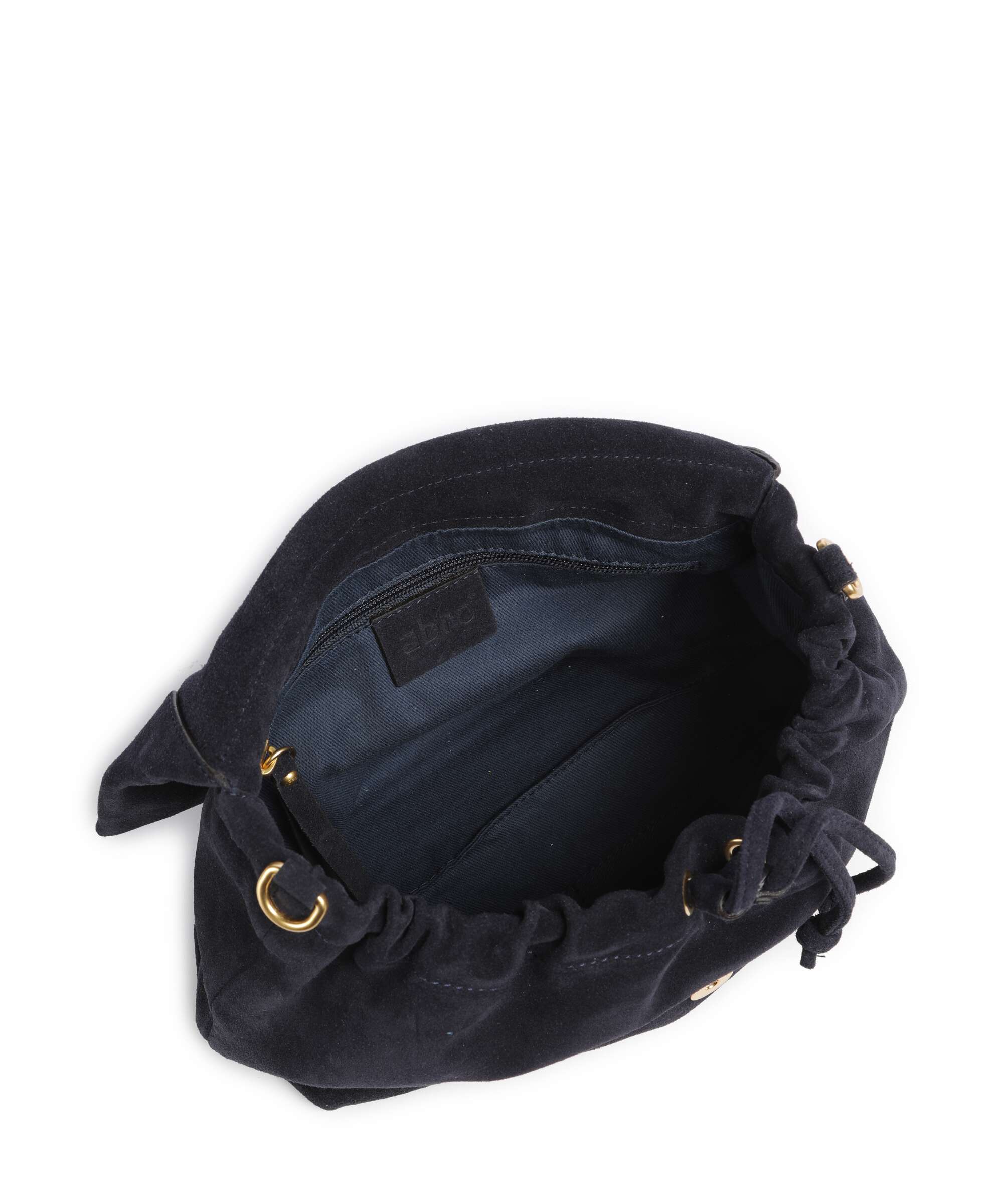 Abro Suede Temi Medium Shoulder bag navy