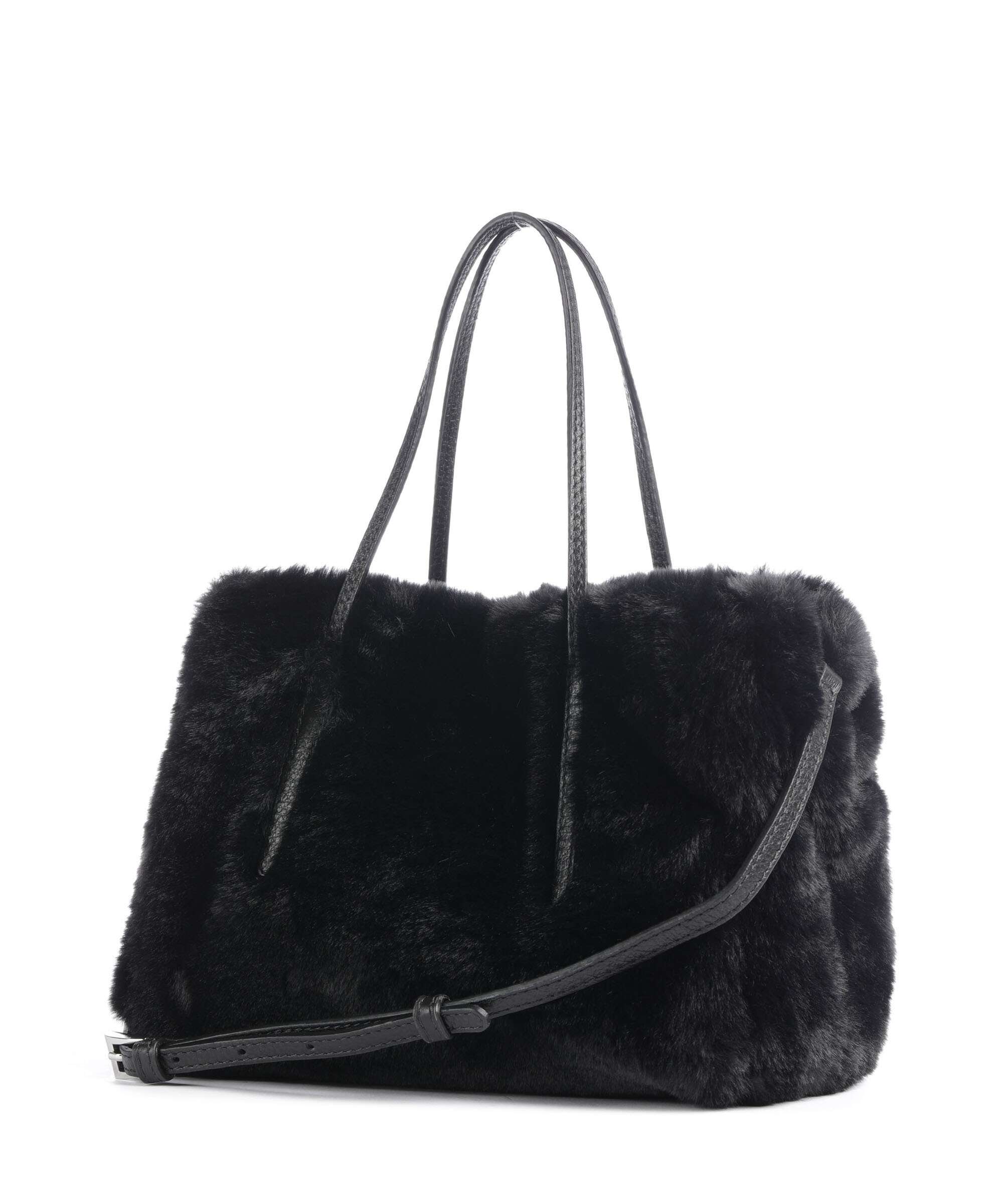 Abro Eco Fur Noelle Handbag black/nickel