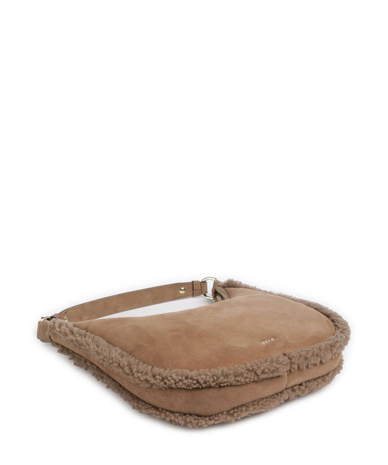 Abro Shearling Nana Mini Shoulder bag cappuccino