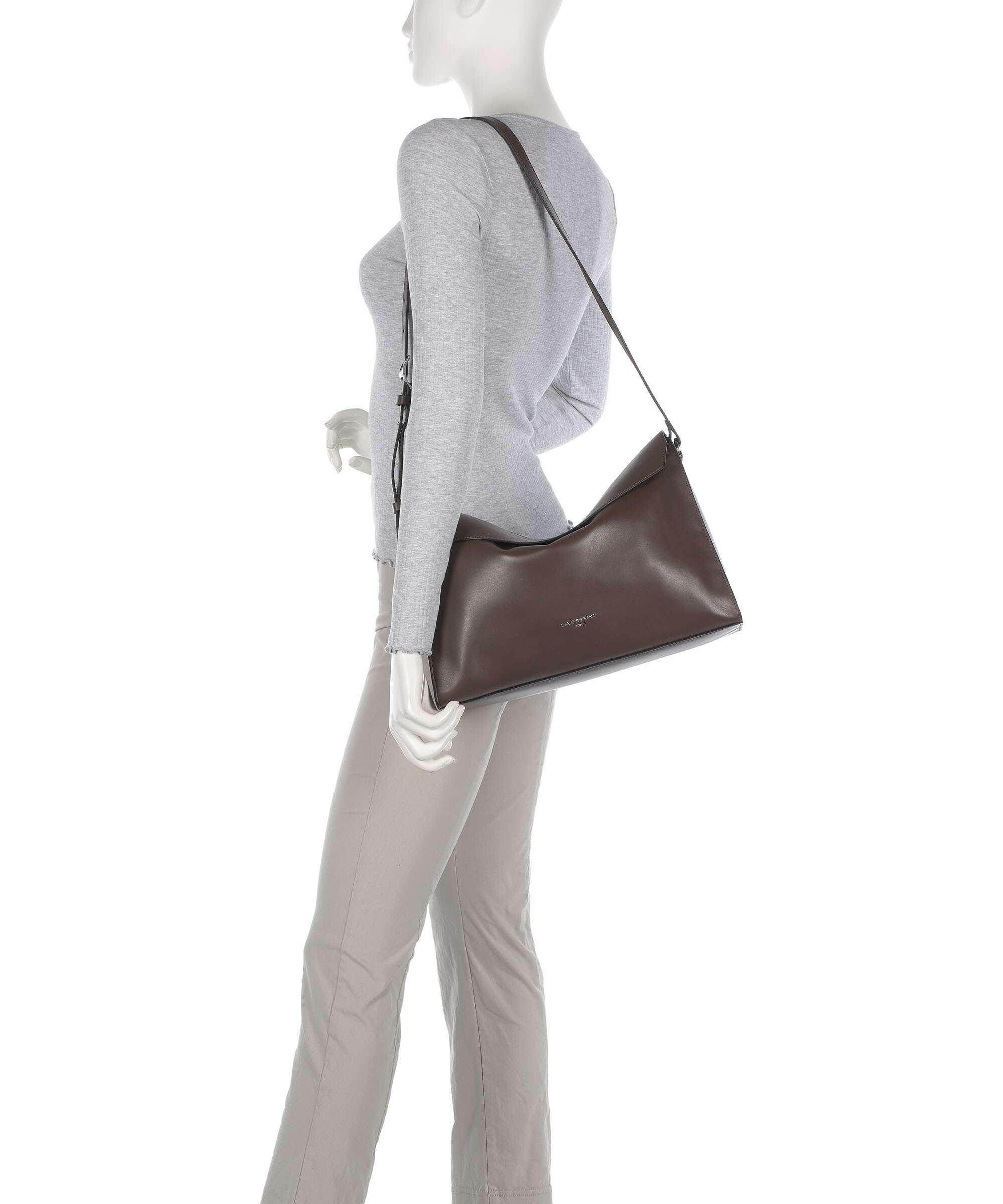 Liebeskind Lora Calf Optic M Crossbody bag light truffel
