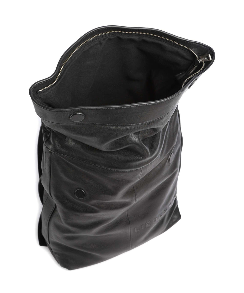 Liebeskind Elvira Sheep Natural L Rolltop backpack black