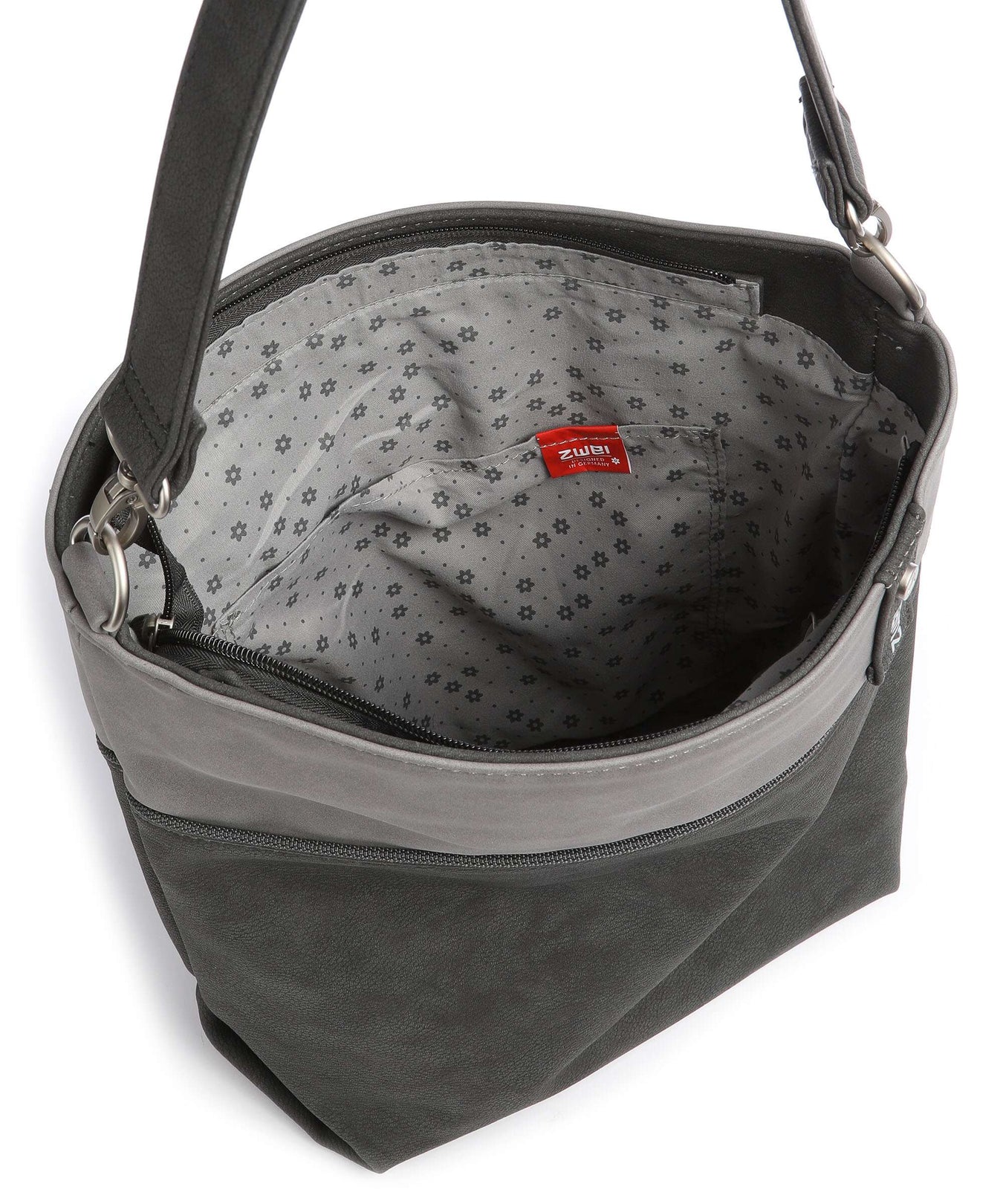 Zwei Jana J12 Hobo bag nubuk stone